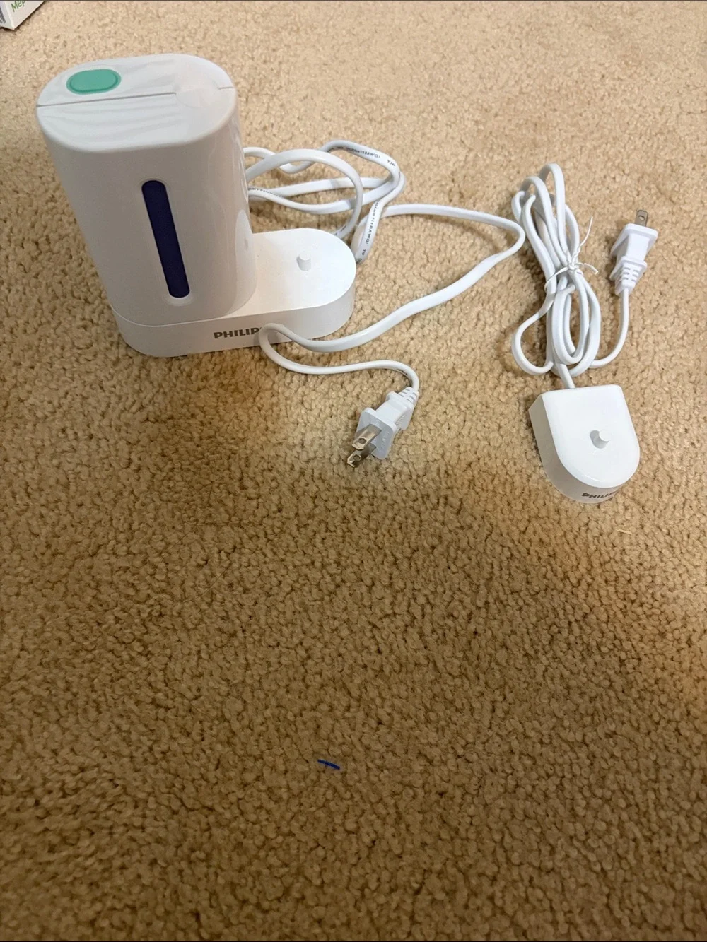 Philips White Electric UV Toothbrush Charger/ Sanitizer + FREE Travel Charger